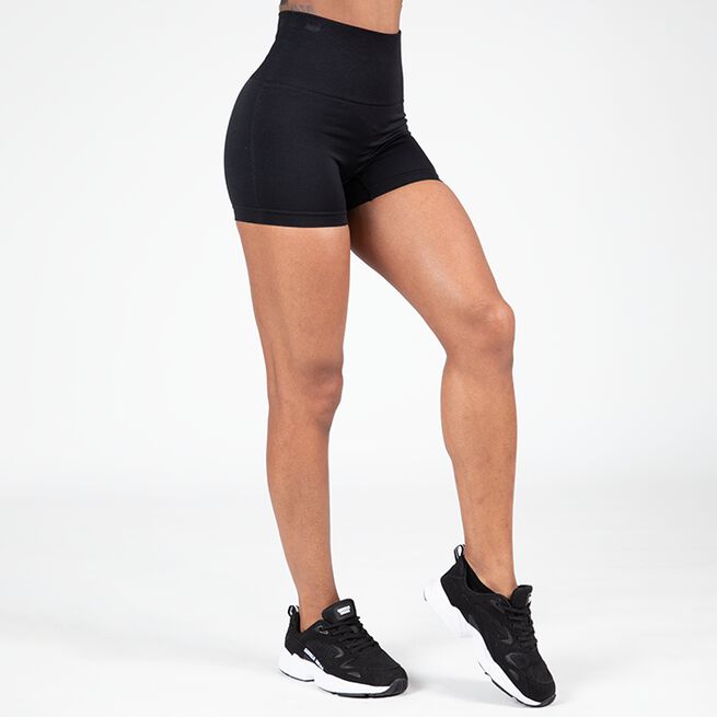 Gorilla Wear Quincy Seamless Shorts, Black Quincy Seamless Shorts, Black