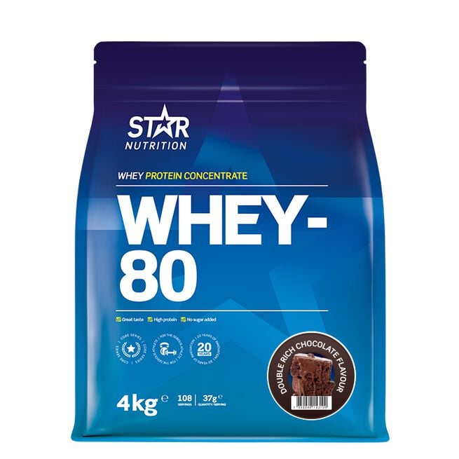 Star Nutrition Whey-80 4kg Whey-80 Vassleprotein 4 kg Double Rich Chocolate