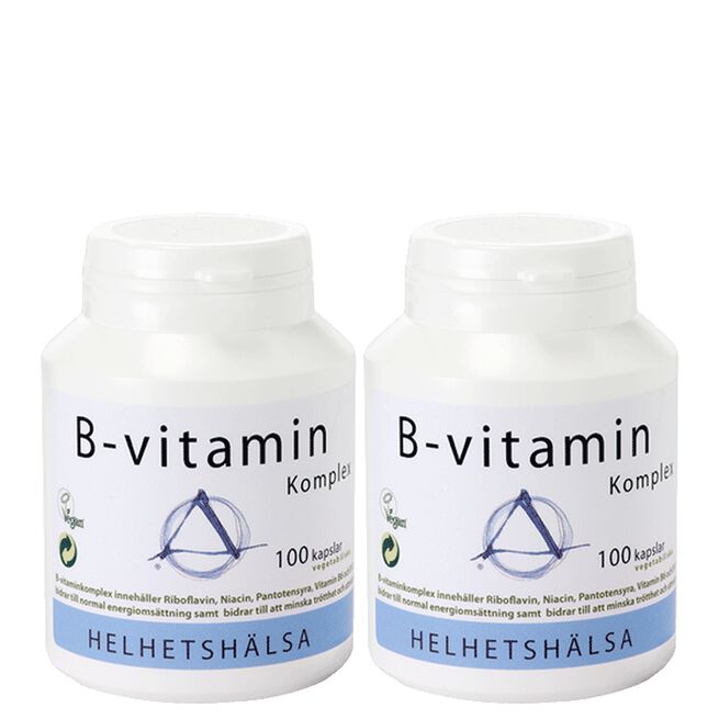 2 x B-vitamin Komplex 100 kapslar 2 x B-vitamin Komplex 100 kapslar