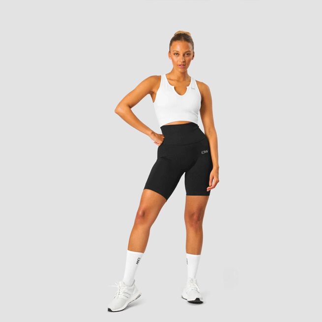 Ribbed Define Seamless Pocket Biker Shorts, Black  Ribbed Define Seamless Pocket Biker Shorts, Black