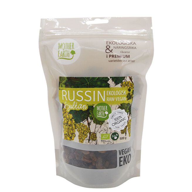 Mother Earth Sultanrussin Raw Ekologiska 500 g