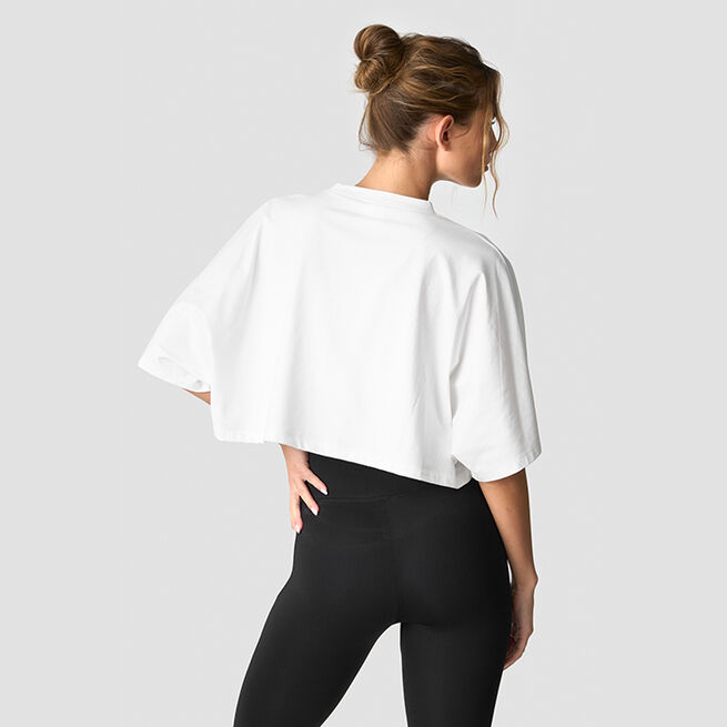 ICIW	Contrast Cropped Logo T-shirt, White Contrast Croppad T-shirt Vit
