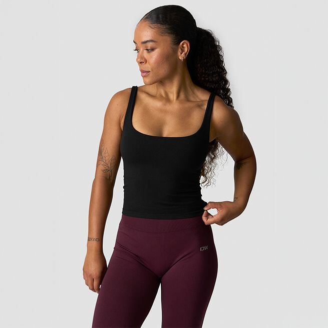 Smooth Seamless 2-in-1 Tank, Black, XS Smooth Seamless 2-i-1 Linne Svart