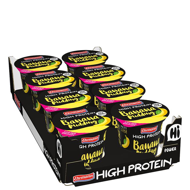 8 x Ehrmann Protein Pudding, 200 g, Banana 8 x Ehrmann Protein Pudding, 200 g Banana