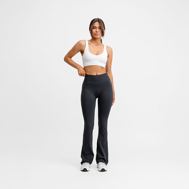 Seamless Flare Tights, Dark Grey, XS  Seamless Flare Träningstights Grå