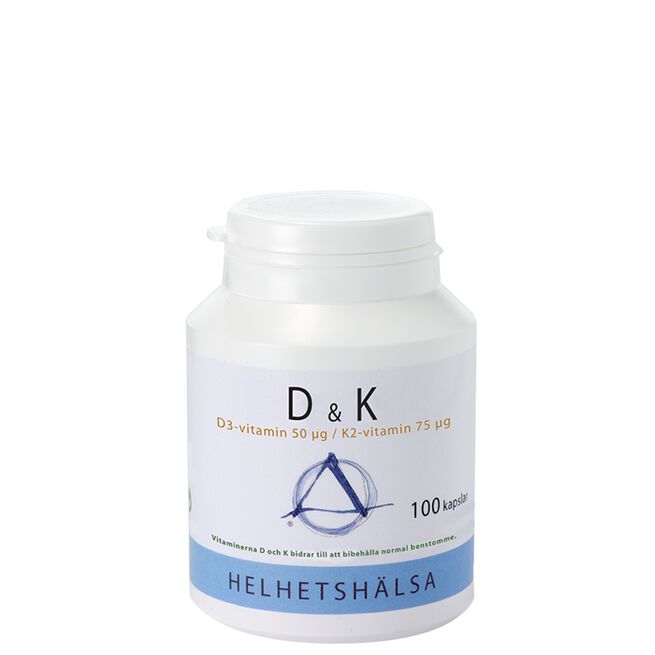 D & K Vitamin Helhetshälsa D & K vitamin 100 kapslar