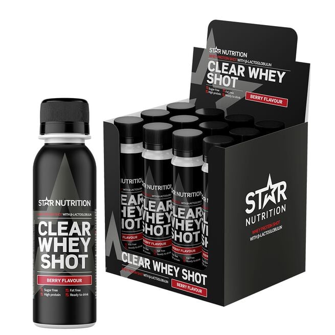 12 x Clear Whey Protein Shot, Berry  12 x Clear Whey Vassleprotein Shot 100 ml Berry