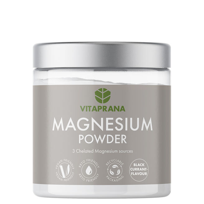 Vitaprana Magnesium Powder, 210g, Black Currant  Magnesiumpulver 210 g Black Currant