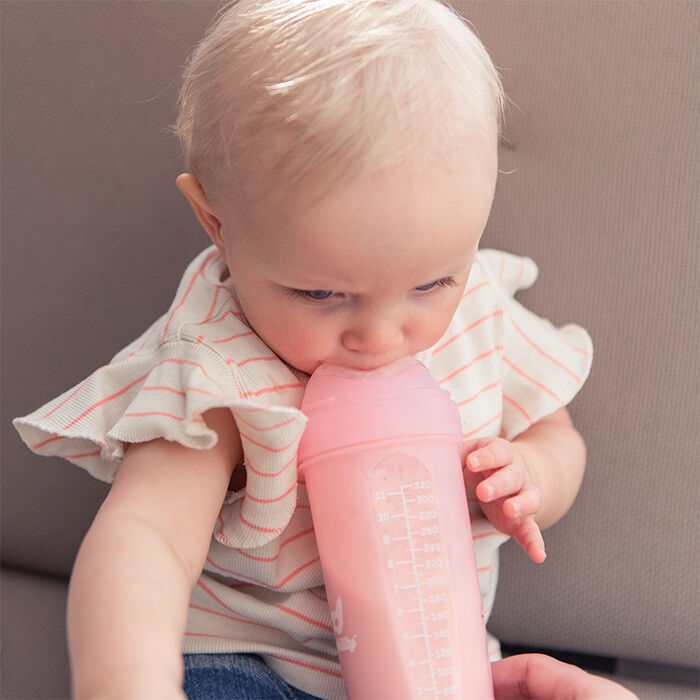 Nappflaska 340 ml Rosa