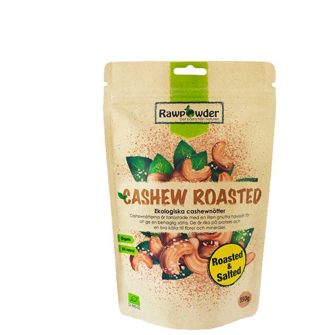 Cashewpulver Rawpowder Ekologiska Cashewnötter Rostade Och Saltade 350 g Cashew