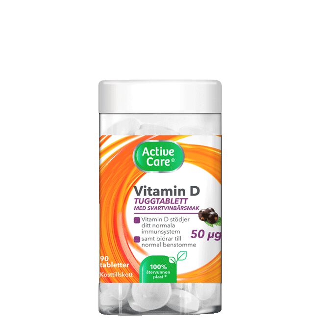 Active Care Vitamin D, 50 ug, 90 tabletter 