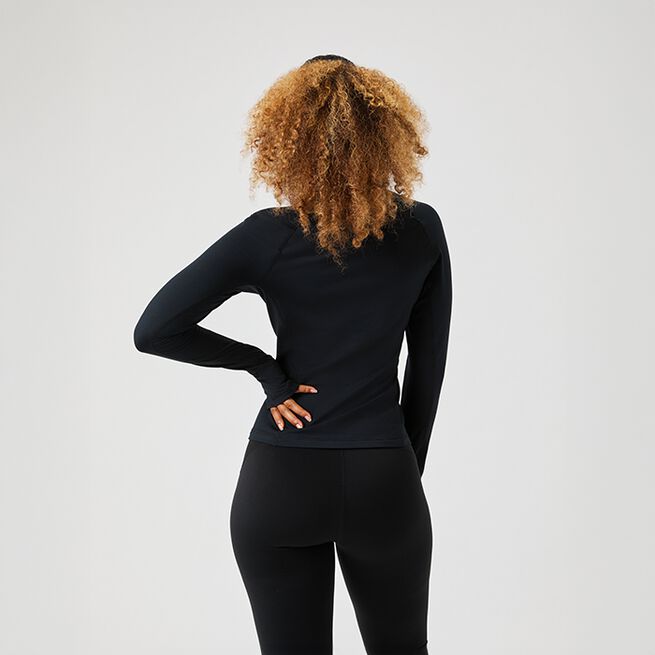 Borg Full Zip Midlayer, Black Beauty, L  Borg Full Zip Tröja Svart