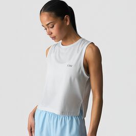Mirage Cropped Singlet, White, L  Mirage Croppat Linne Vit