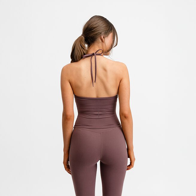Butter Soft Halterneck Top, Dark Mauve, XS  Träningslinne Ljuslila