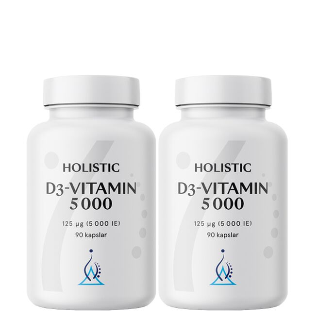Holistic 2 x D3-vitamin 5000 IE 90 kapslar