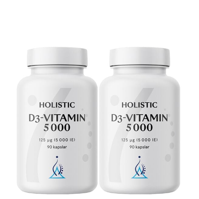 2 x D3-vitamin 5000 IE 90 kapslar 2 x D3-vitamin 5000 IE 90 kapslar
