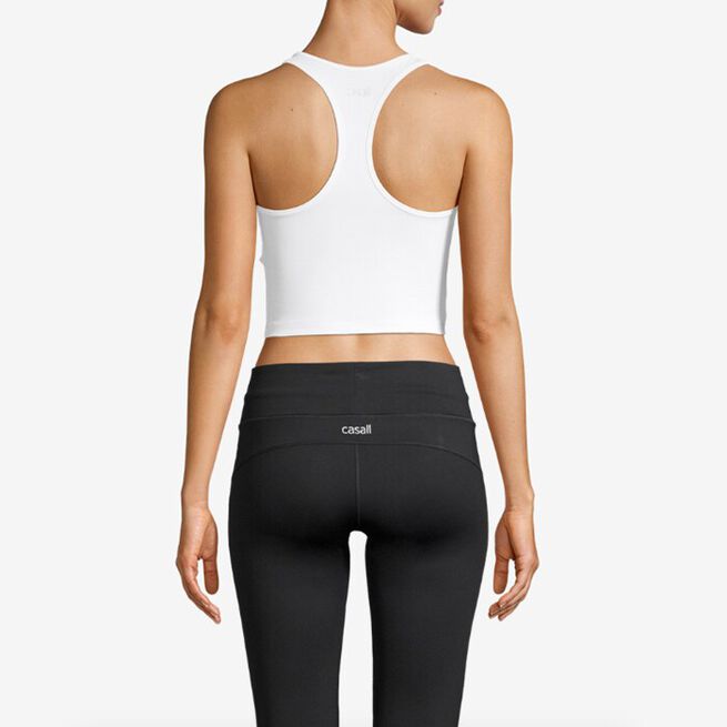 Crop Rib Racerback, White, 36  Crop Rib Racerback, White