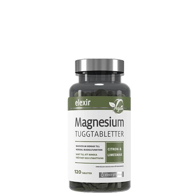 Magnesium Tuggtabletter 120 tabletter Magnesium 120 Tuggtabletter Citron Lime Citron/Lime