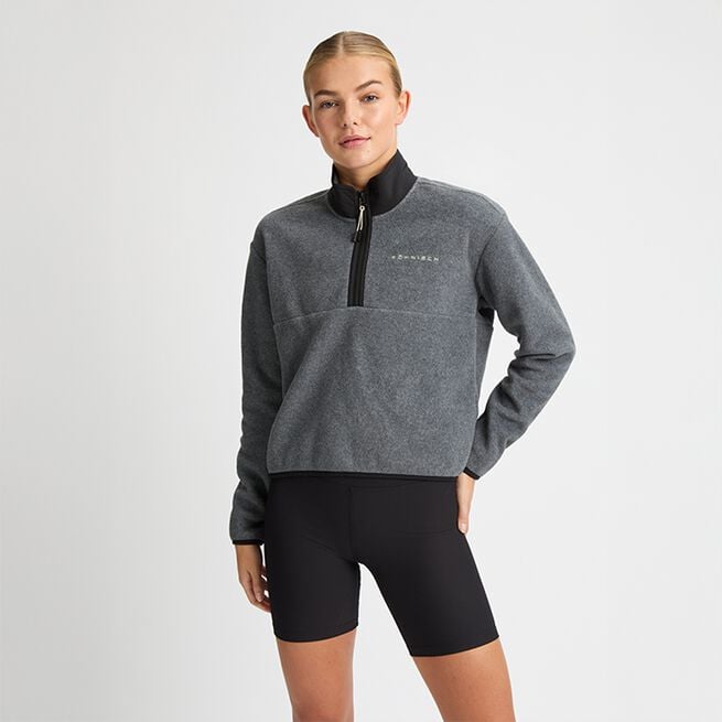 Thermal Half Zip Fleece, Grey Melange, XL  Thermalfleece Halvzip Grå
