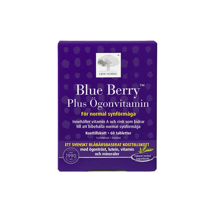Blue Berry Plus &Ouml;gonvitamin 60 tabletter