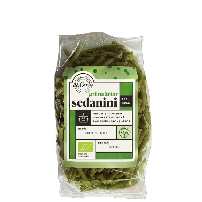 Da Carla Gröna Ärtor Ekologisk Sedanini 250 g Gröna Ärtor Ekologisk Sedanini 250 g