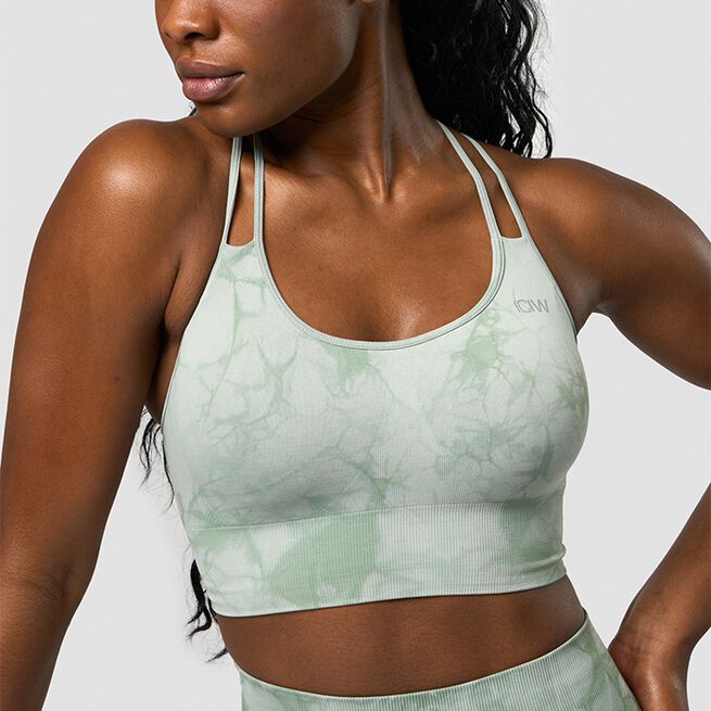 Define Seamless Tie Dye Sports Bra, Light Sea Green, L Define Seamless Tie Dye Sport-bh Grön