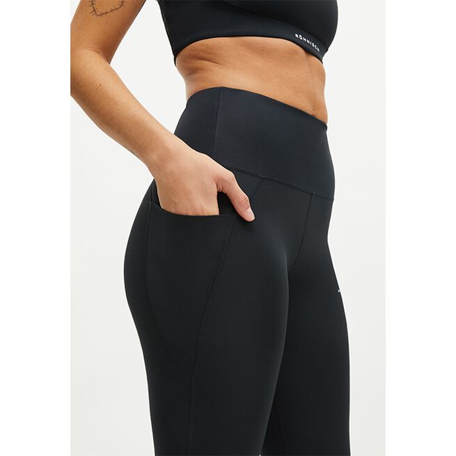 Flattering Curved High Waist Tights, Black, L  Flattering Curved High Waist Tights, Black