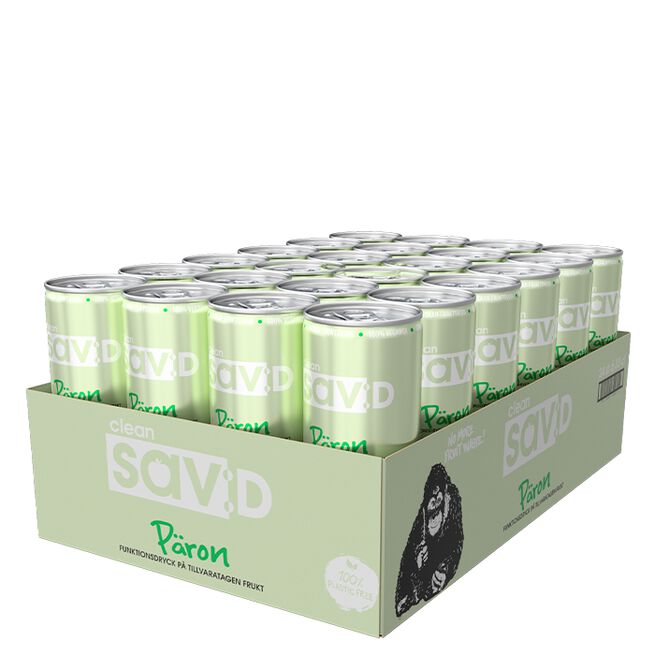 24 x Clean sav:D, 330 ml, Päron 24 st Clean sav:D Flak 330 ml Päron