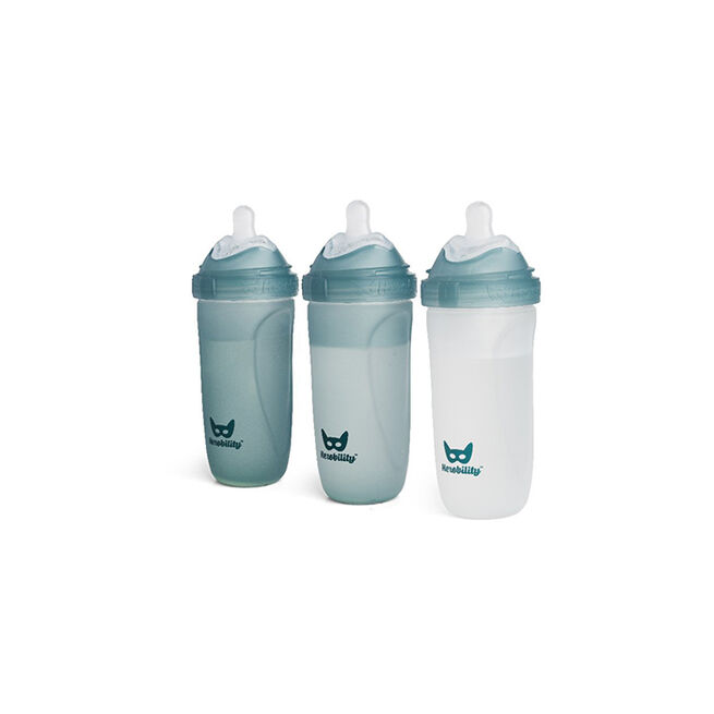 Heat Sensing Glass Baby bottle 320ml/11oz (3-Pack) Teal Nappflaskor Blå 320 ml 3 pack