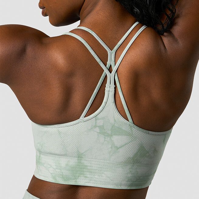 Define Seamless Tie Dye Sports Bra, Light Sea Green, L  Define Seamless Tie Dye Sport-bh Grön