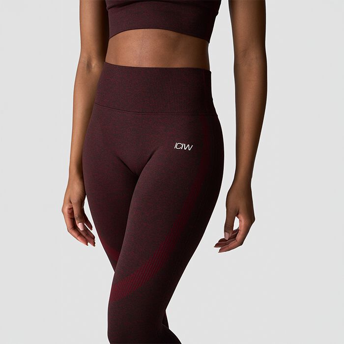 Soft Seamless Tights, Burgundy Melange