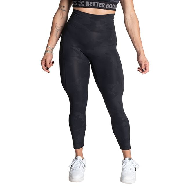 Better Bodies High Waist Leggings, Black Camo High Waist Leggings, Black Camo