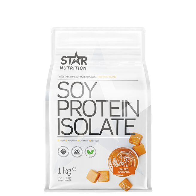 Star nutrition soy protein isolate salted caramel Sojaproteinisolat 1 kg Salted Caramel