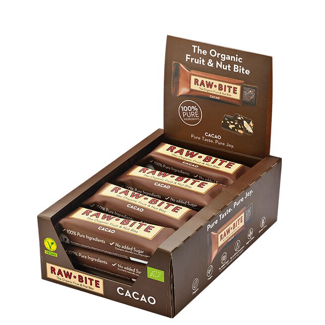 12 x Organic fruit & nut cacao 50 g 12 x Frukt & Nötbar 50 g Choklad