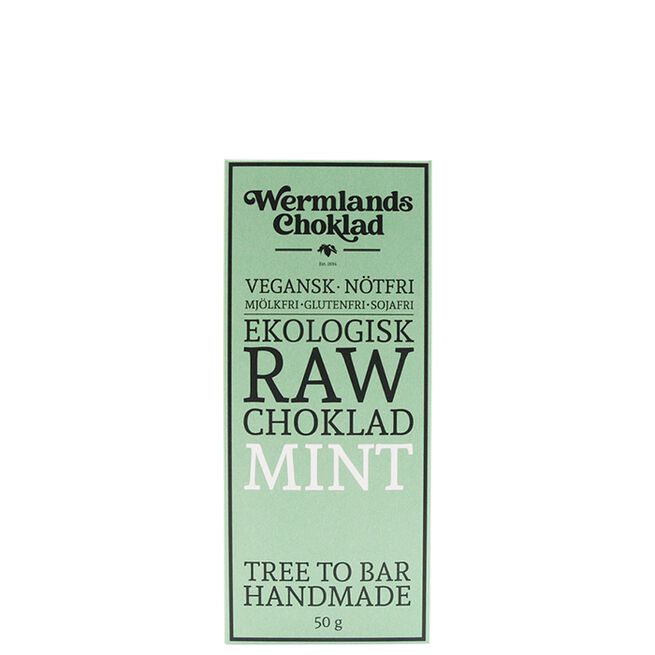 WermlandsChoklad Raw Ekologisk Choklad Mint Och Nibs 50 g