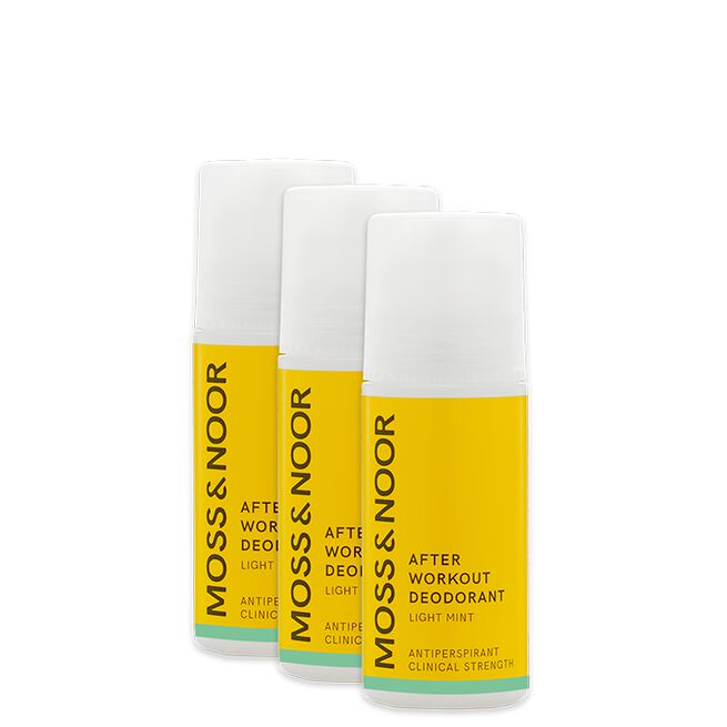 Moss & Noor After Workout Deodorant Light Mint 60 ml, 3-pack