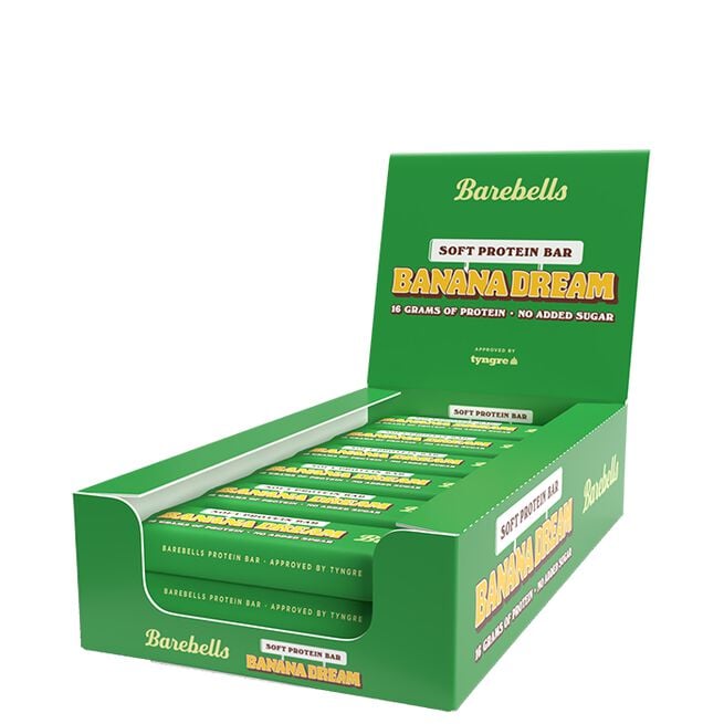 12 x Barebells Soft Bar, 55 g, Banana Dream 12 x Barebells Soft Proteinbar 55 g Banana Dream