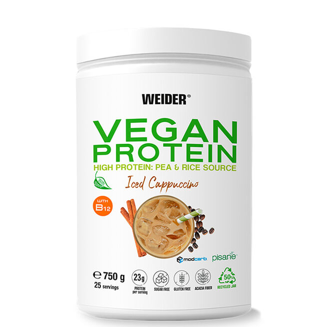 Vegan Protein, 750 g, Iced Cappuccino Veganskt Proteinpulver 750 g Iced Cappuccino