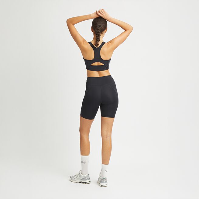 Flattering High Waist Bike Tights, Black, L  Cykelshorts Svart