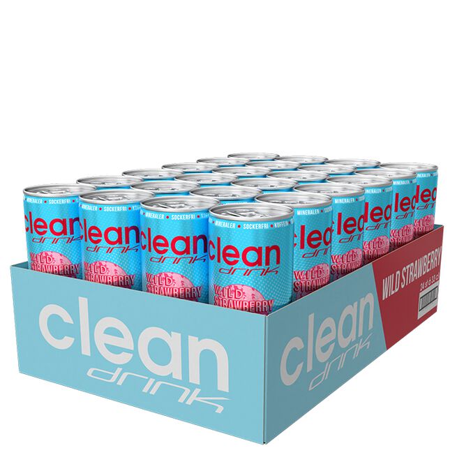 24 x Clean Drink, 330 ml Wild Strawberry Flak 24 x Clean Drink 330 ml Wild Strawberry