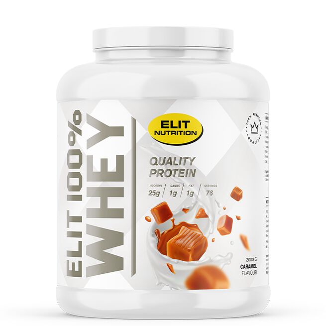 ELIT 100% Whey, 2000 g, Caramel  ELIT 100% Whey Vassleprotein 2000 g Caramel