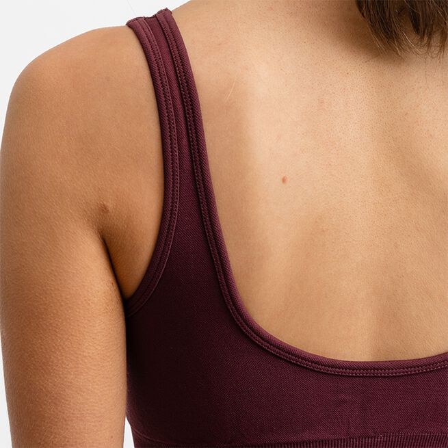 Seamless Deep V Bra, Redwood, XS  Sport-Bh Rödbrun