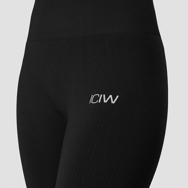 Ribbed Define Seamless Tights, Black, L  Ribbed Define Seamless Tights, Black