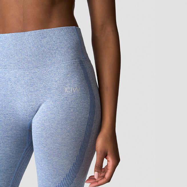 Soft Seamless Tights, Metal Blue Melange, L  Soft Seamless Tights Blå