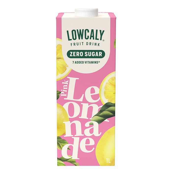 Lowcaly Fruktdryck 1000 ml Pink Lemonade