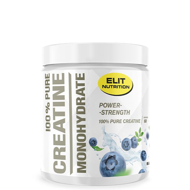 ELIT 100% Pure Creatine monohydrate, 300 g, Blueberry ELIT 100% Pure Kreatin Monohydrat 300 g Blueberry