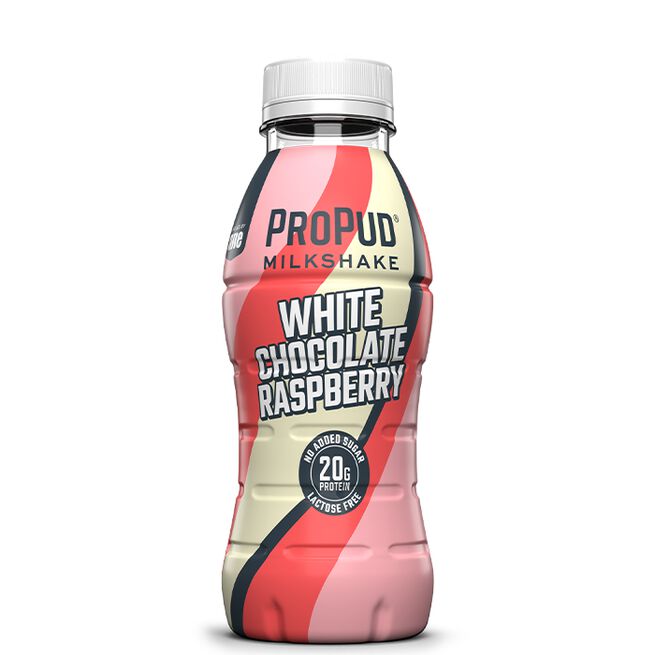 ProPud Protein Milkshake, 330 ml, White Chocolate Raspberry ProPud Protein Milkshake, 330 ml Vit Choklad/Hallon