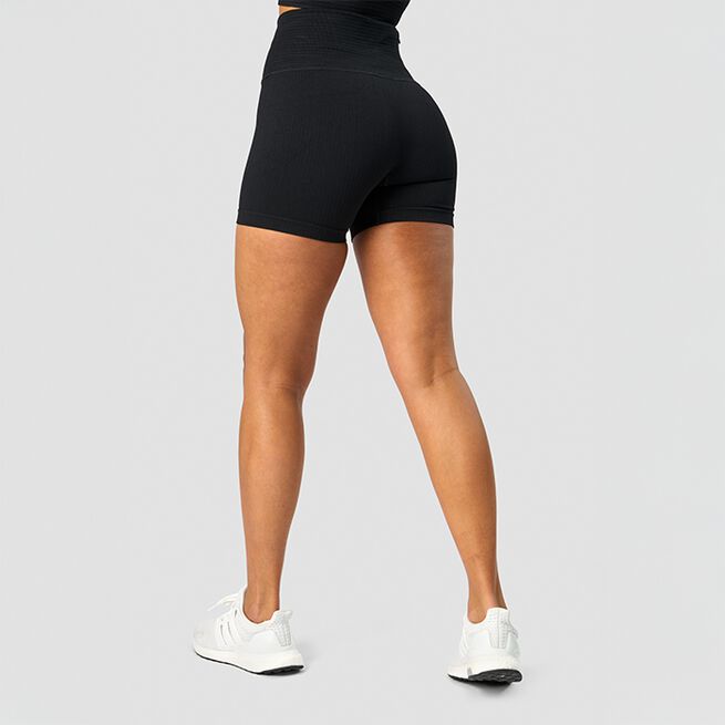 Ribbed Define Seamless Pocket Shorts, Black, L  Define Träningsshorts Svart