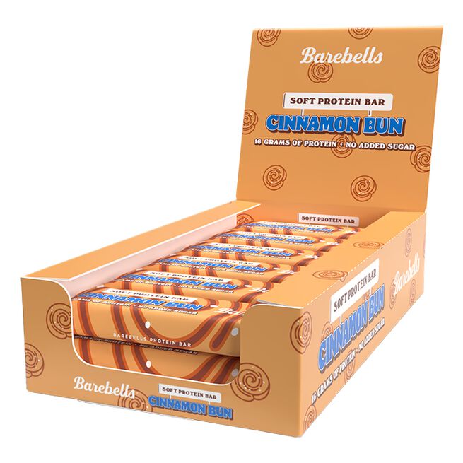 12 x Barebells Soft Bar, 55 g, Cinnamon Bun Limited Edition 12 x Barebells Soft Proteinbar 55 g Cinnamon Bun Limited Edition