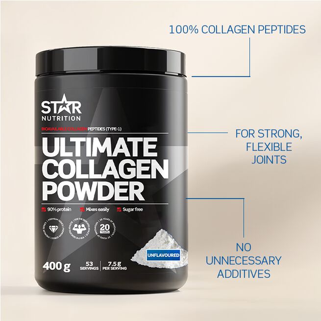 Ultimate Collagen Powder, Lemonade, 400g  Ultimate Collagen Powder Kollagenpeptider 400 g Lemonade